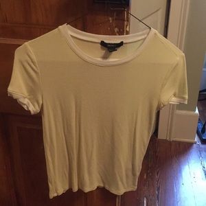 Forever 21 Yellow Ringer Tee